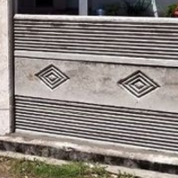 pagar panel beton motif